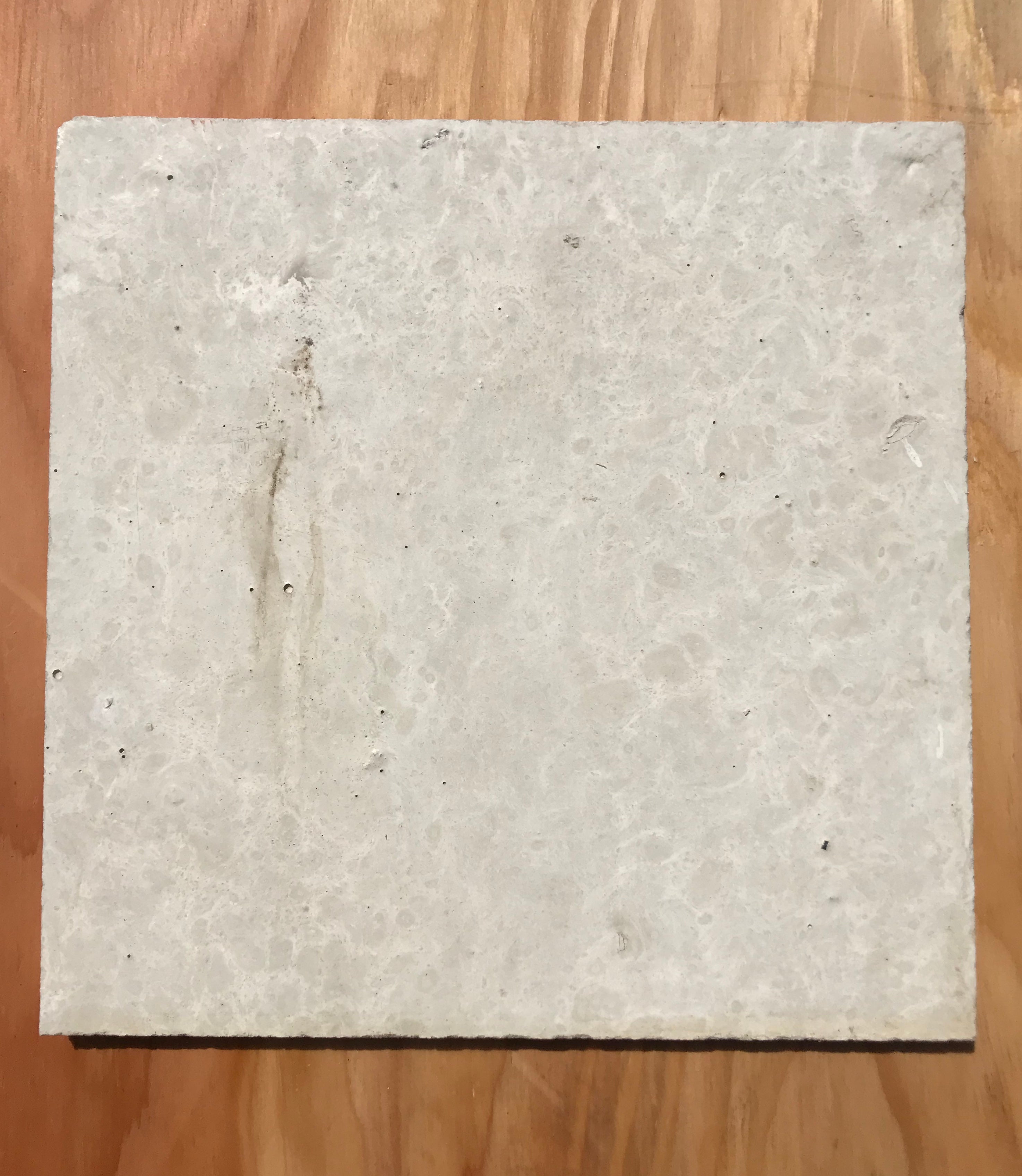 Concrete Collaborative | Terrazzo Blonde and Black Chip Flekk. 12”x12”