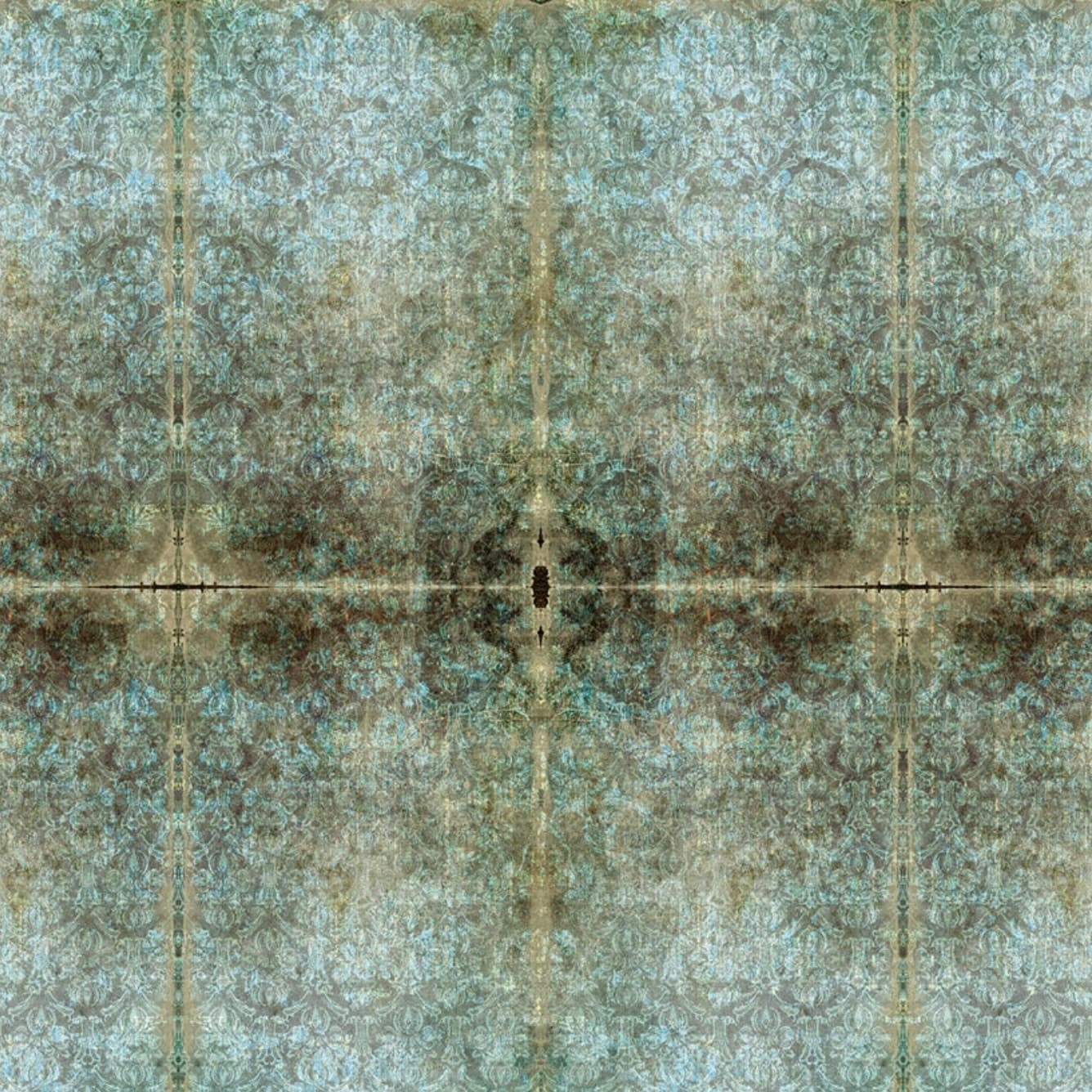 Blackpop | Duprez Green Damask Velvet Fabric