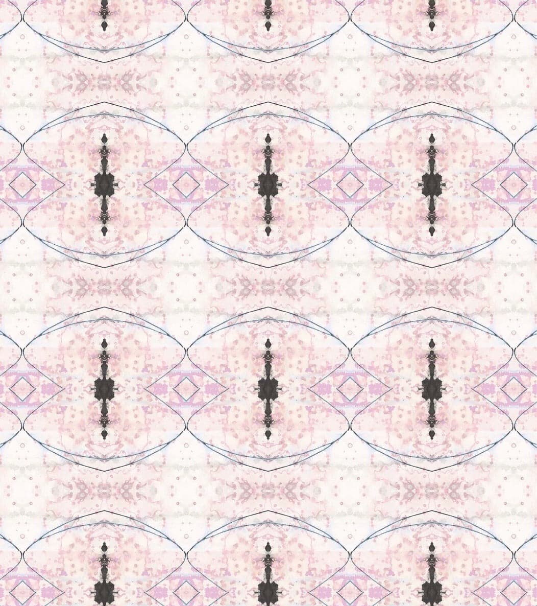 Eskayel Shaman's Smoke Wallpaper in Light Raspberry, clay coated paper, 27" wide