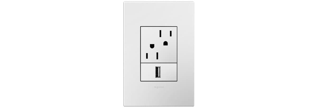 Legrand Adorne | adorne Plastics Neutral Wall Plates — Gloss White on White