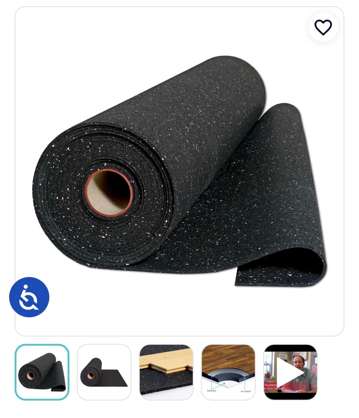 Iso-Step soundproofing underlayment roll, 4' x 15', Delta IIC Rating 25