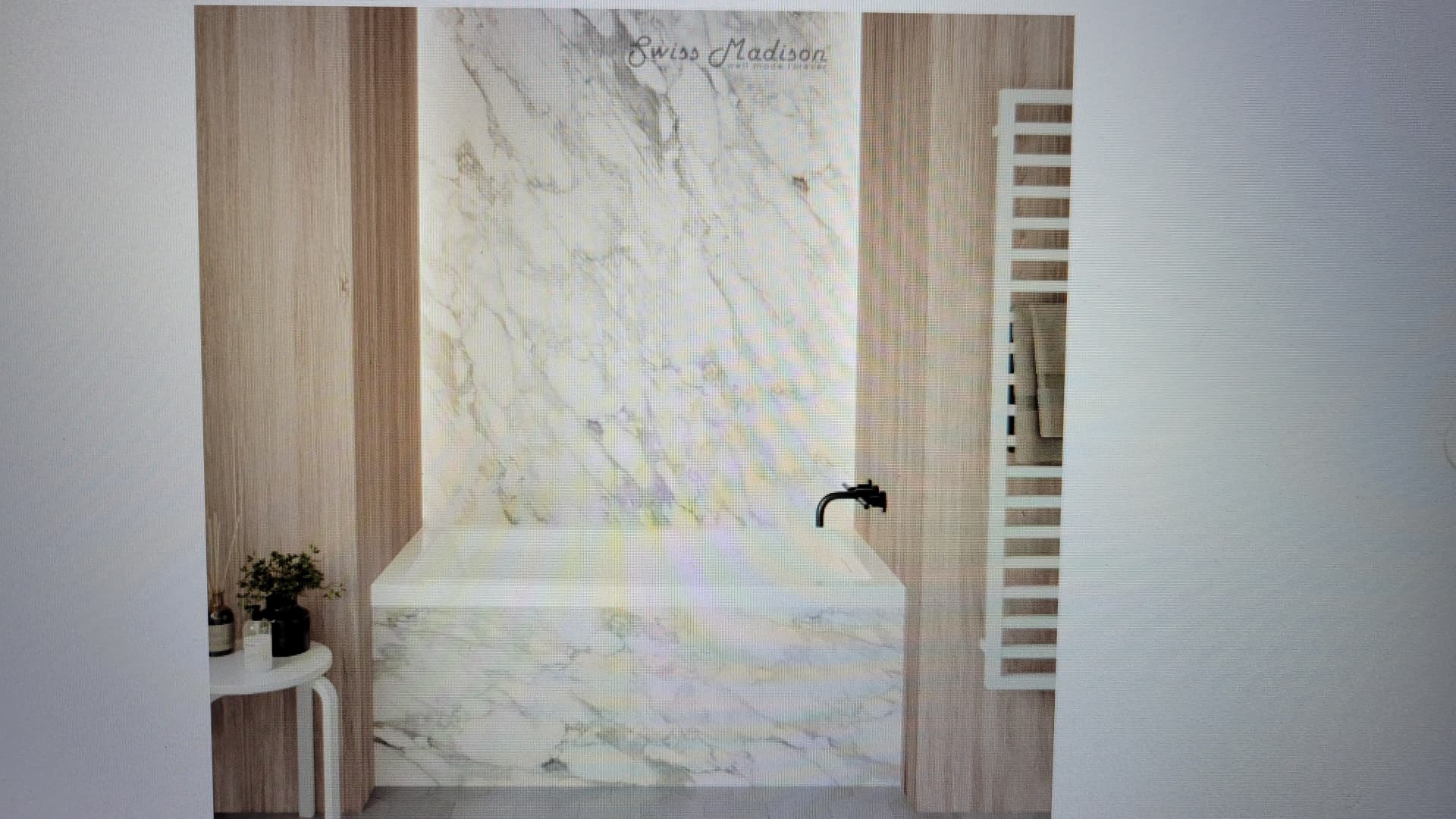 Swiss Madison Voltaire 54" three wall alcove acrylic soaking tub in white