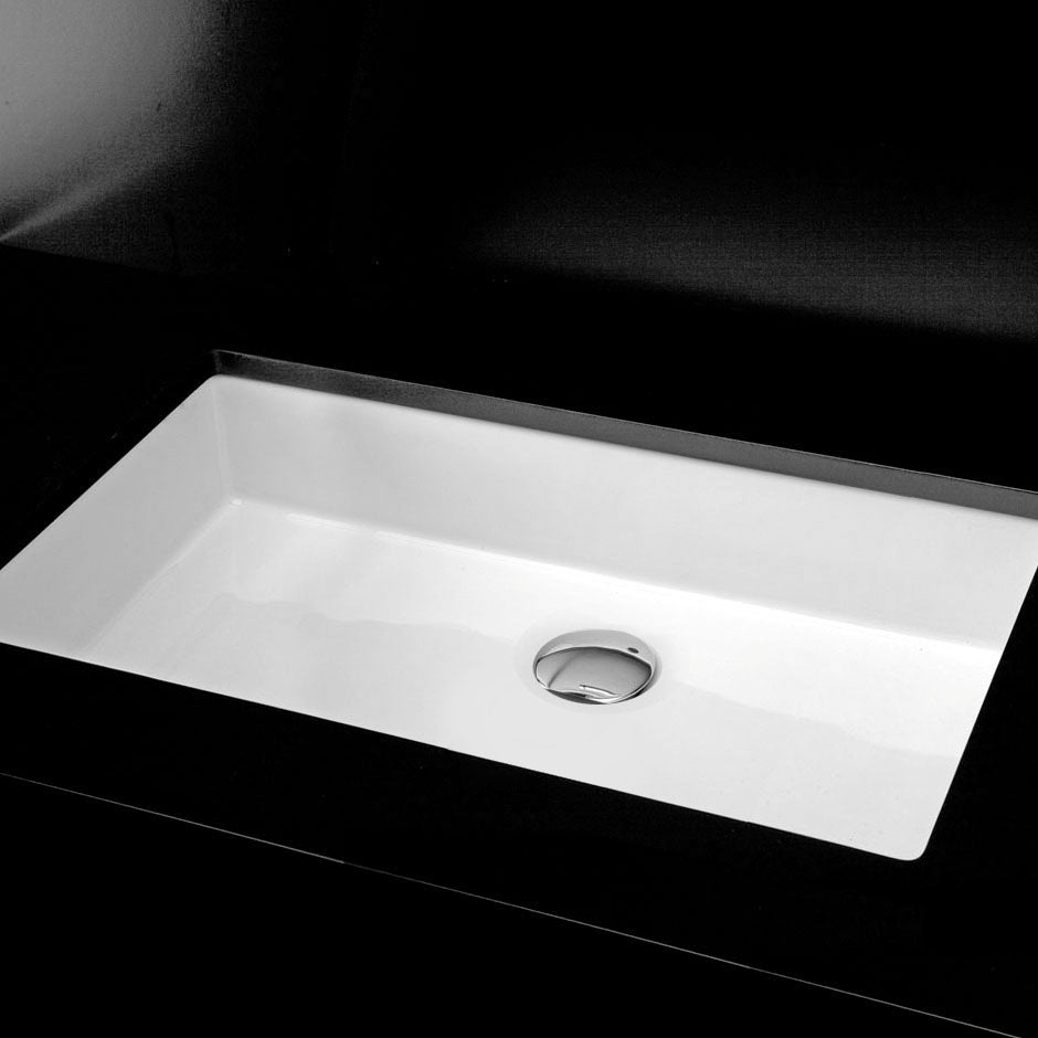 Lacava | Cube Under-Counter Porcelain Sink with Overflow in White