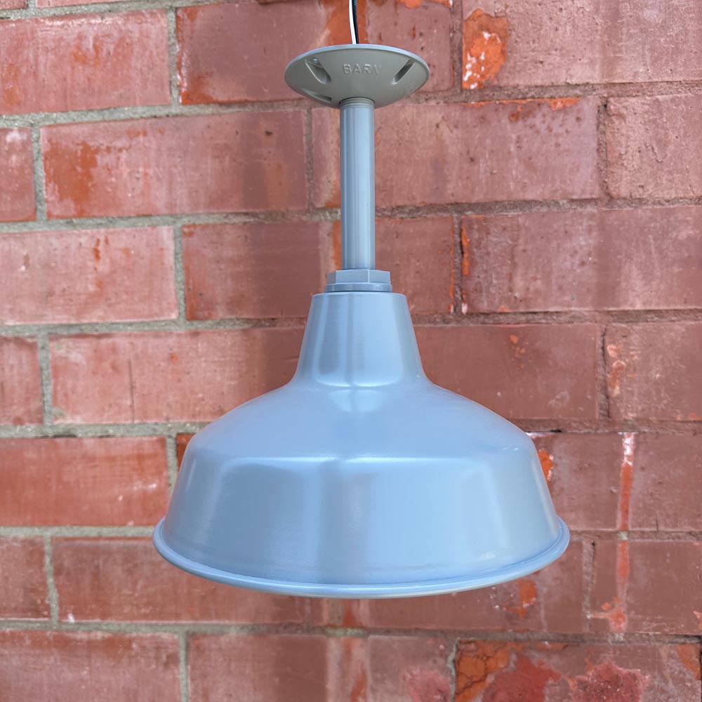 Barn Light Electric Co. | Avalon Stem Mount 12" Pendant Light in Industrial Grey