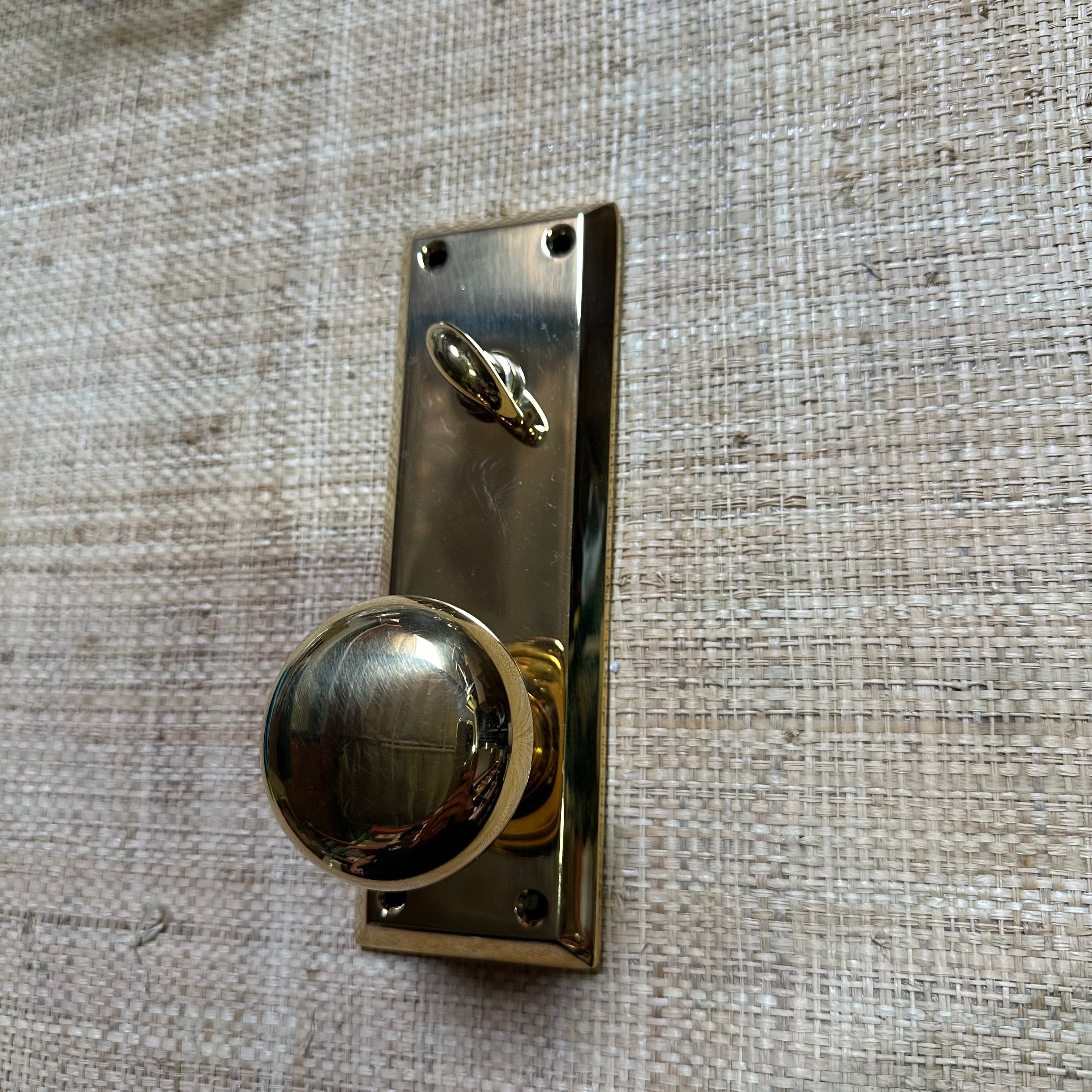 Emtek | Quincy Thumbturn Providence Knob in Unlacquered Brass