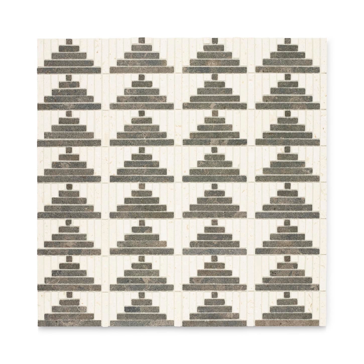 Ann Sacks | Koros Myra Gao Stone Mosaic Tile Beige + Lago Azul