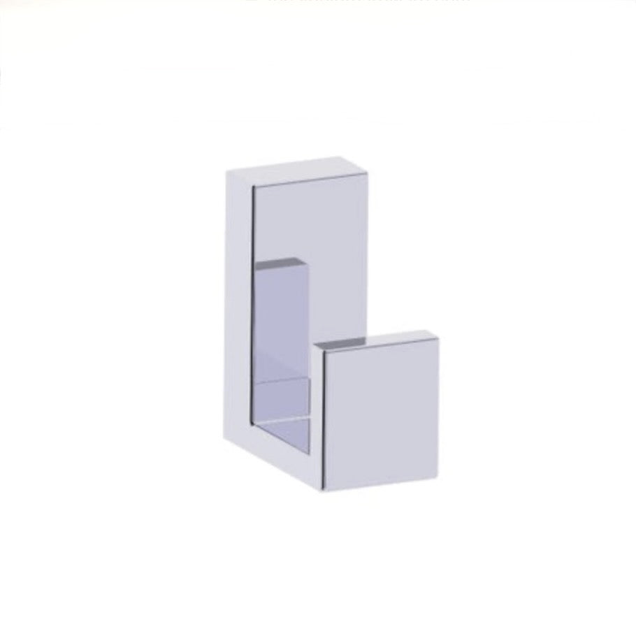 Kartners | Berlin Deep Robe Hook in Polished Chrome for Glass Walls