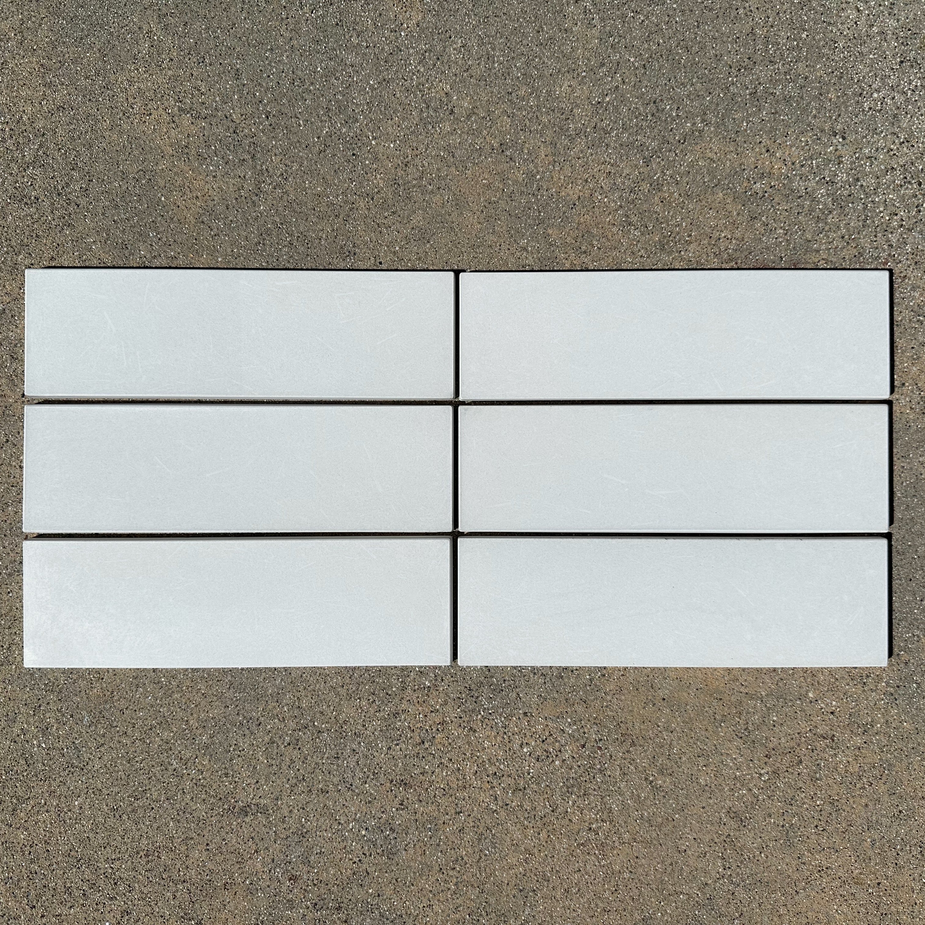 Tesselle | Hudson White 10"x3" Cement Wall Tile