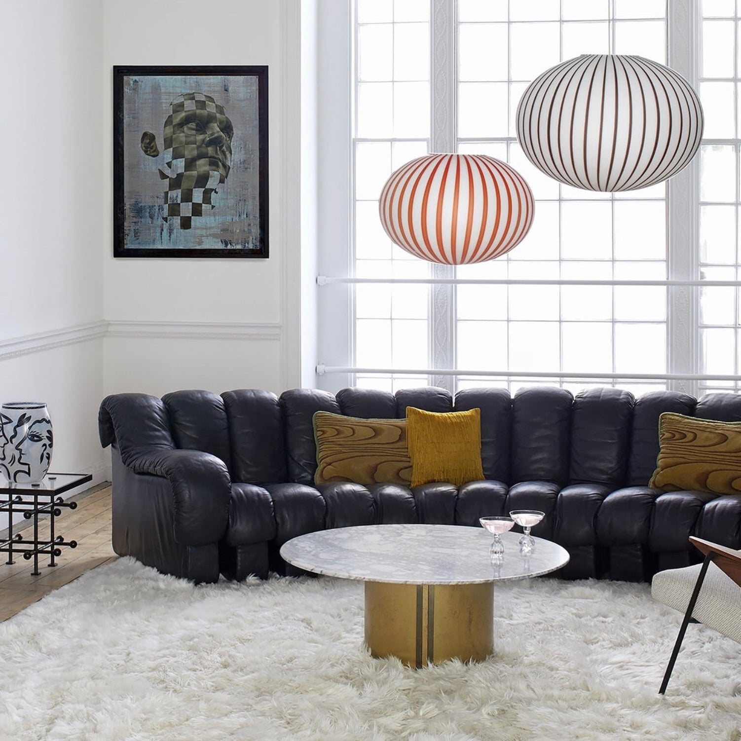 Established & Sons | Filigrana Ellipse Pendant Light in Red, Small