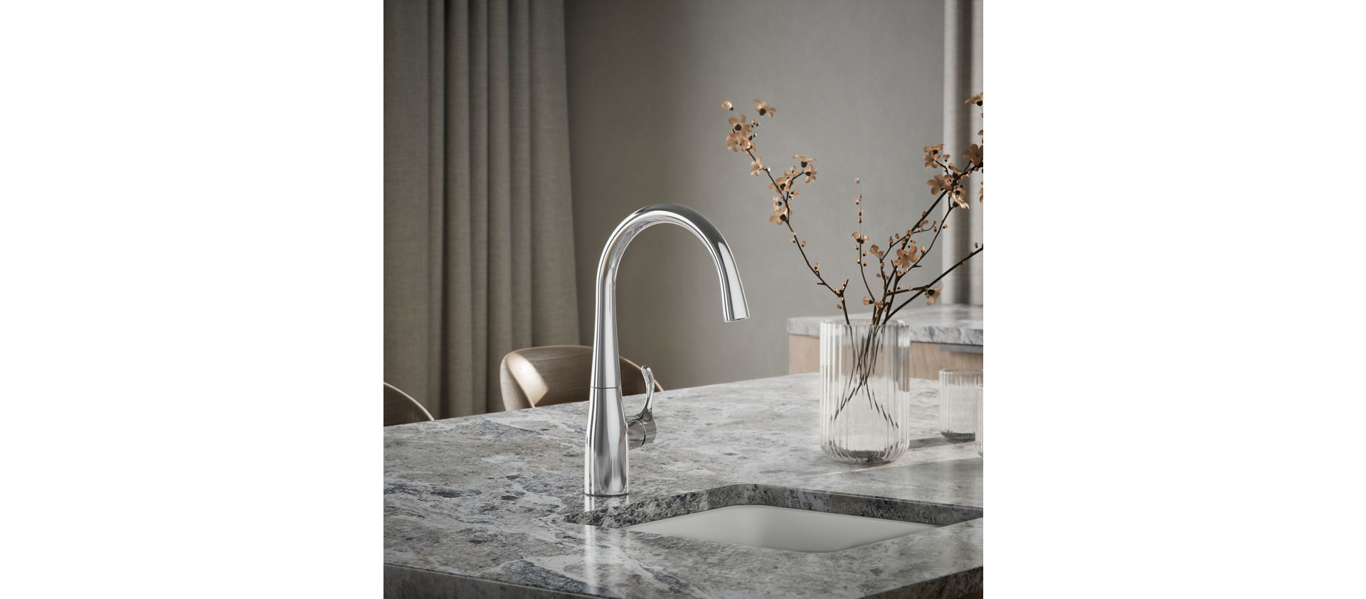 Kohler | Simplice Single‑Handle Bar Sink Faucet 1.5 GPM Polished Chrome