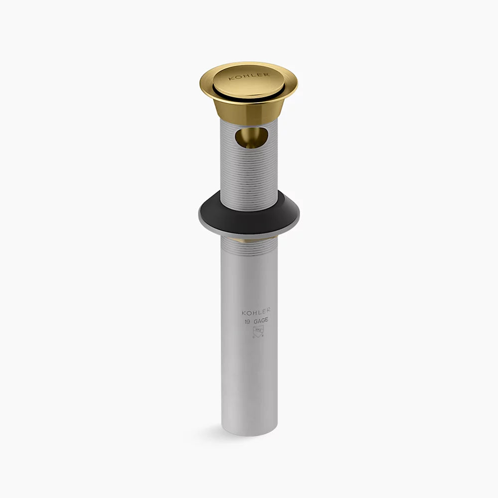 Kohler | Clicker Drain with Overflow 8.3125″ Vibrant Brushed Moderne Brass