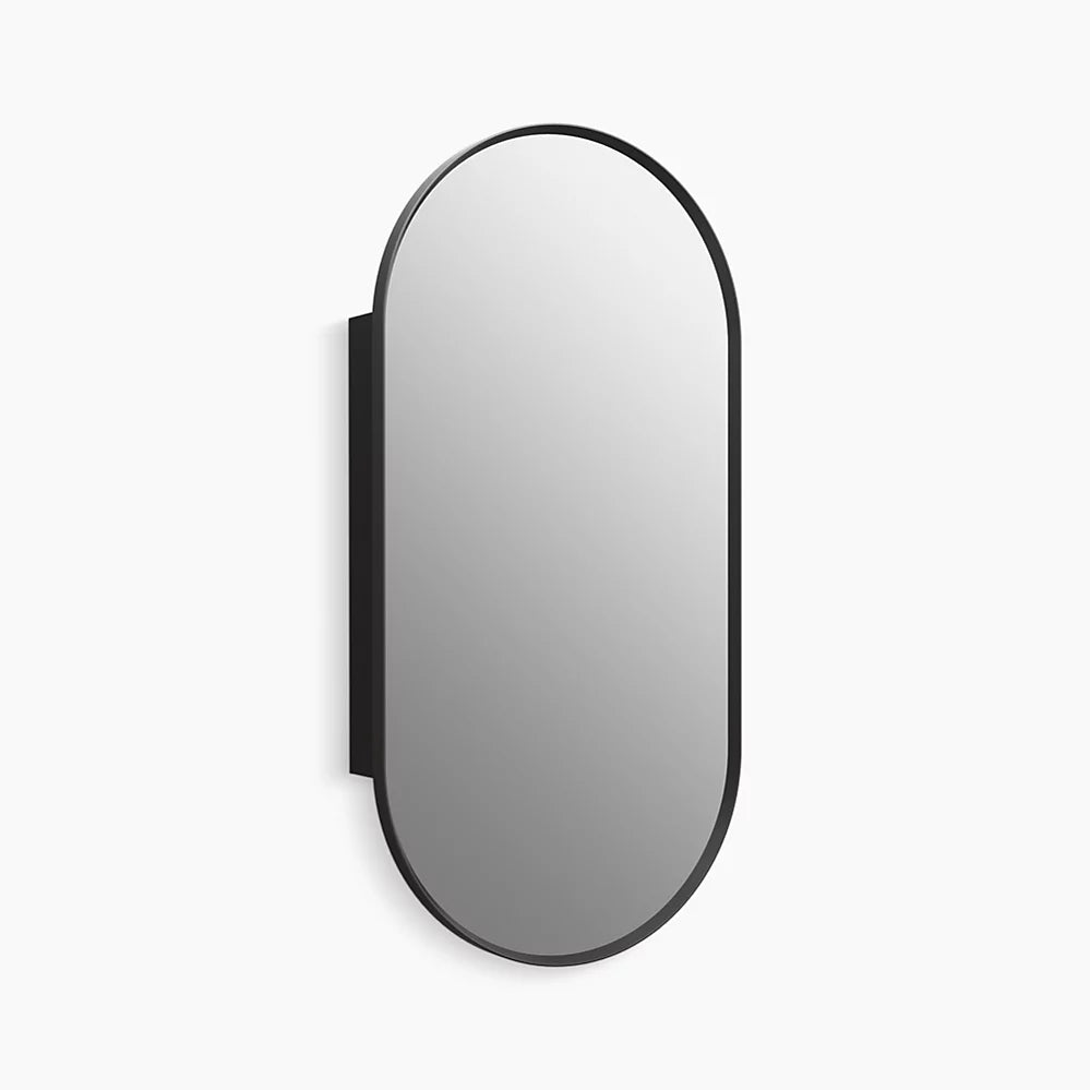 Kohler | Verdera Capsule Framed Medicine Cabinet 20"×40" Matte Black