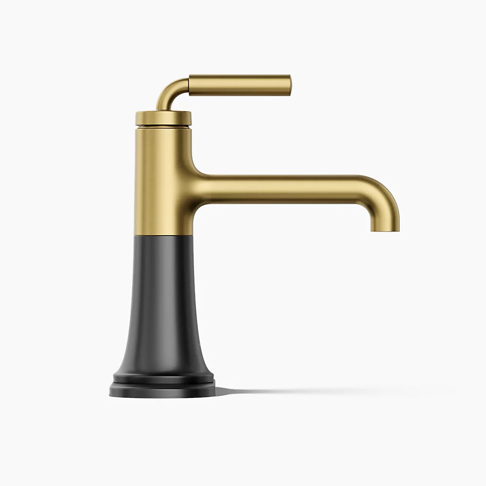 Kohler | Tone Single‑Handle Bathroom Sink Faucet 0.5 GPM Matte Black/Moderne Brass