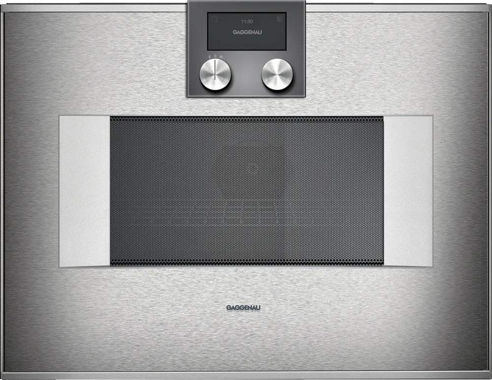 Gaggenau | 400 series oven 30'' door hinge: right, Stainless Steel Behind Glass