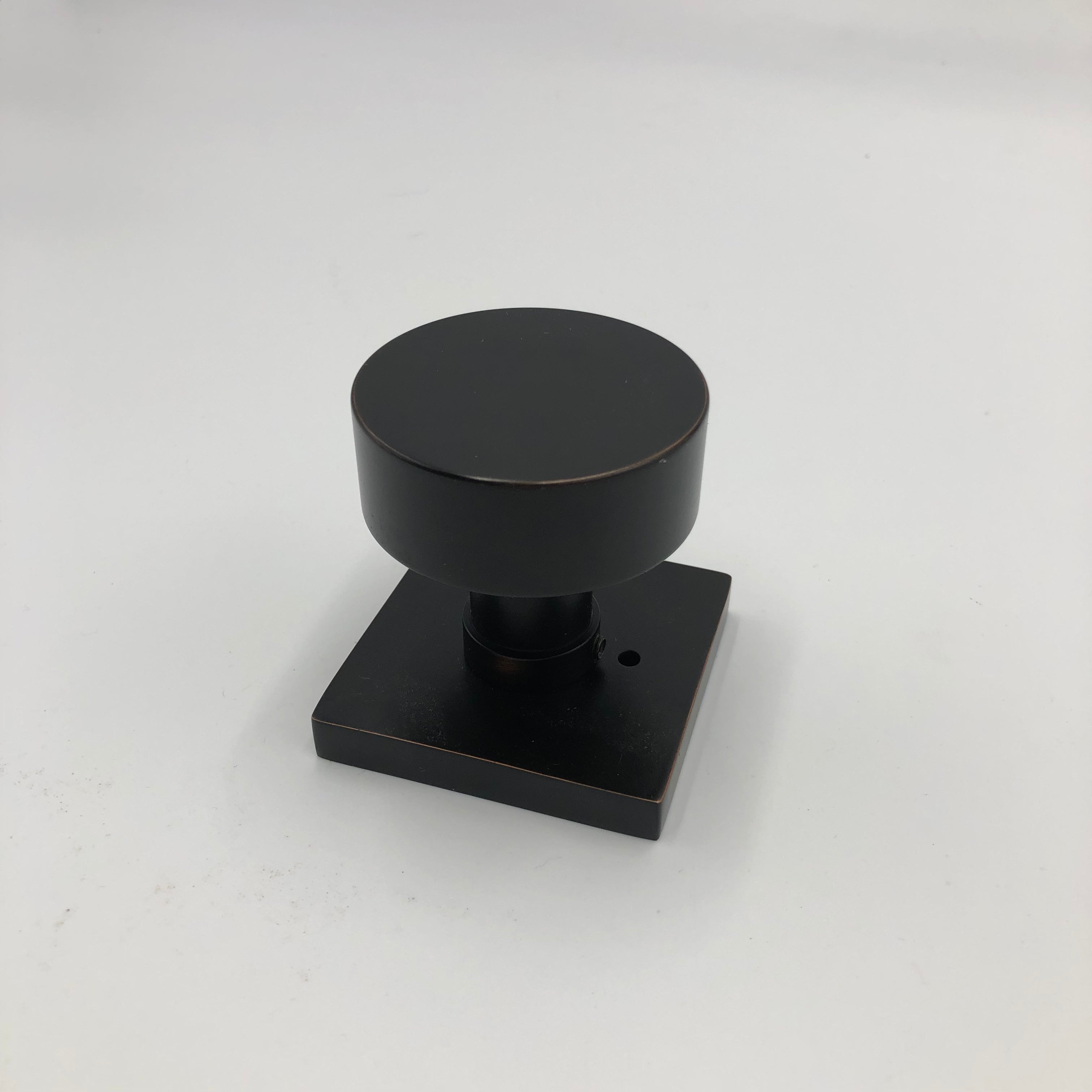 Emtek | Door Knob Round Privacy Sqr Ros Drk Bronze CF Mech -  C5210