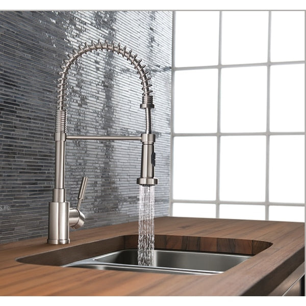 Blanco | Meridian Kitchen Faucet Semi-Professional 1.8  Pull Down Satin Nickel