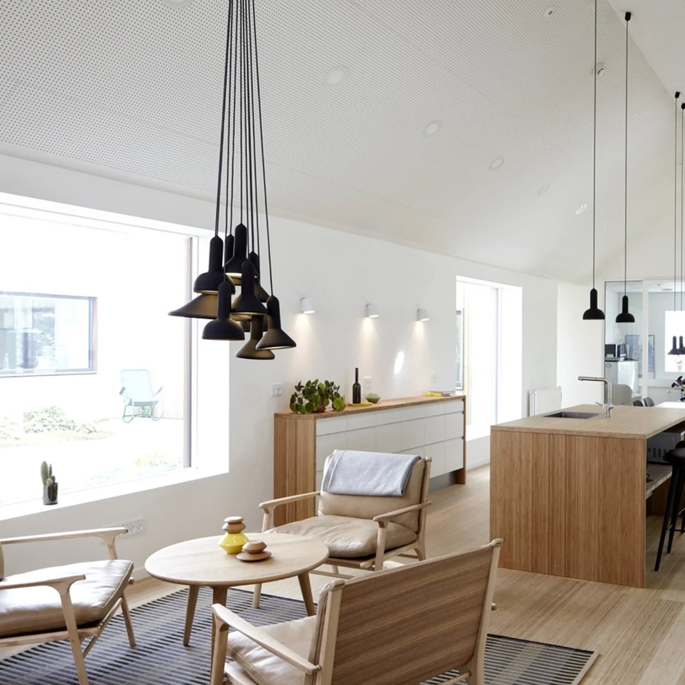 Established & Sons | Torchlight Bunch Multi-light Pendent in Red